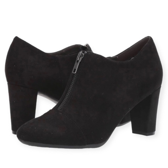 Aerosoles Size 11 Women's Madison Ave Block Heel Booties Ankle Boots Shoes Black - Picture 1 of 12